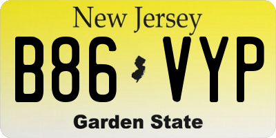 NJ license plate B86VYP