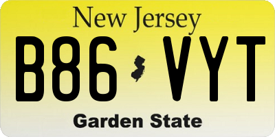 NJ license plate B86VYT