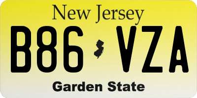 NJ license plate B86VZA