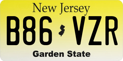 NJ license plate B86VZR