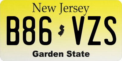 NJ license plate B86VZS