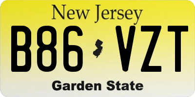NJ license plate B86VZT