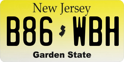 NJ license plate B86WBH