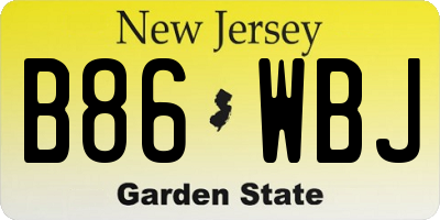 NJ license plate B86WBJ