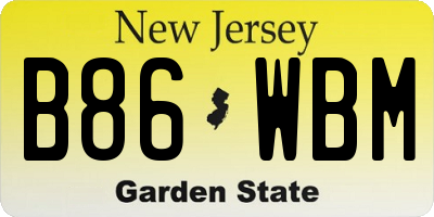 NJ license plate B86WBM