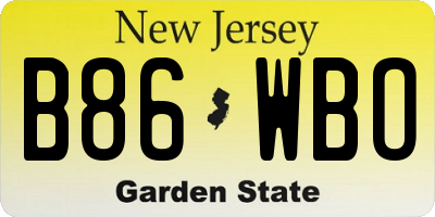 NJ license plate B86WBO