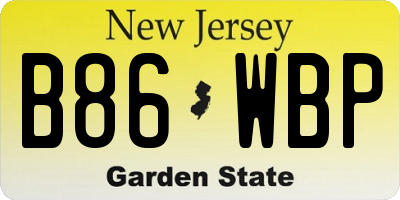 NJ license plate B86WBP