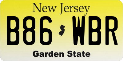 NJ license plate B86WBR