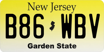 NJ license plate B86WBV