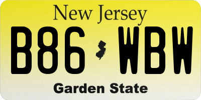 NJ license plate B86WBW