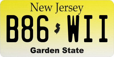 NJ license plate B86WII