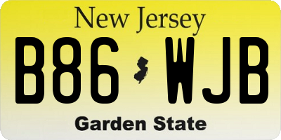 NJ license plate B86WJB