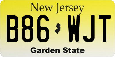 NJ license plate B86WJT
