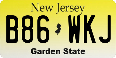 NJ license plate B86WKJ