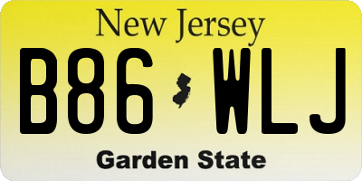 NJ license plate B86WLJ