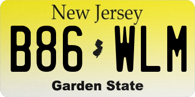 NJ license plate B86WLM