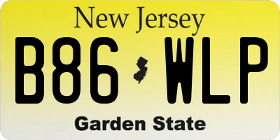 NJ license plate B86WLP