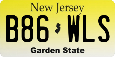 NJ license plate B86WLS