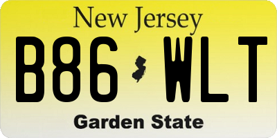 NJ license plate B86WLT