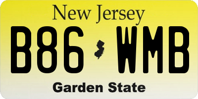 NJ license plate B86WMB