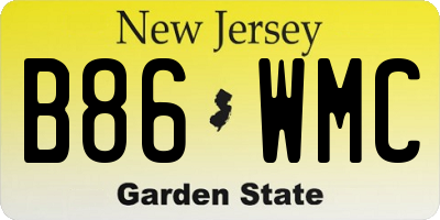 NJ license plate B86WMC