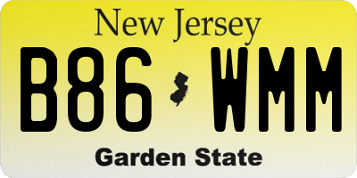 NJ license plate B86WMM