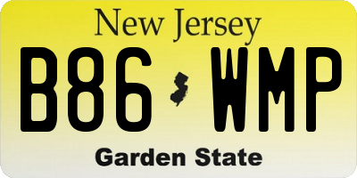 NJ license plate B86WMP