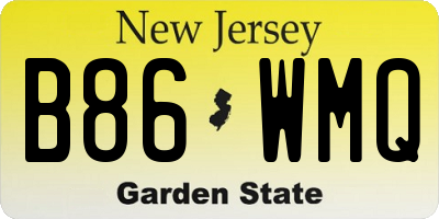 NJ license plate B86WMQ