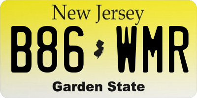 NJ license plate B86WMR
