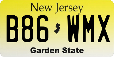 NJ license plate B86WMX