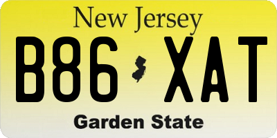 NJ license plate B86XAT