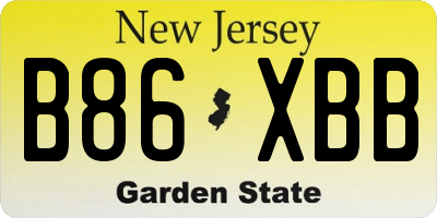 NJ license plate B86XBB
