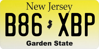 NJ license plate B86XBP