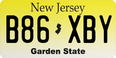 NJ license plate B86XBY