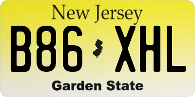 NJ license plate B86XHL