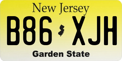 NJ license plate B86XJH