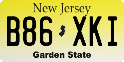 NJ license plate B86XKI