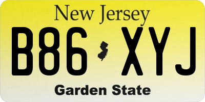 NJ license plate B86XYJ