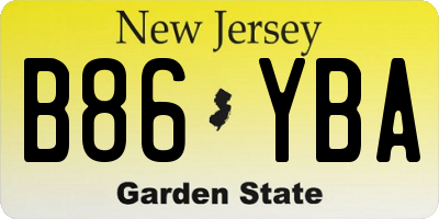 NJ license plate B86YBA