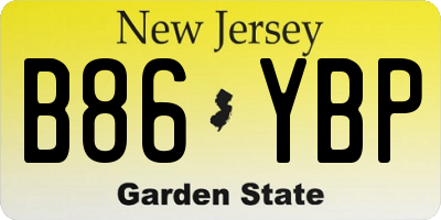 NJ license plate B86YBP