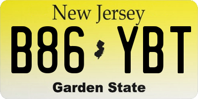 NJ license plate B86YBT