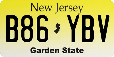NJ license plate B86YBV