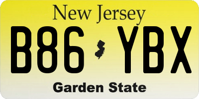 NJ license plate B86YBX