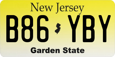 NJ license plate B86YBY