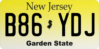 NJ license plate B86YDJ
