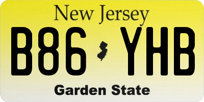 NJ license plate B86YHB