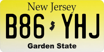 NJ license plate B86YHJ