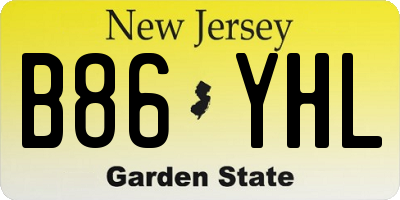 NJ license plate B86YHL