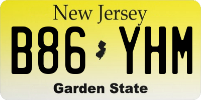 NJ license plate B86YHM