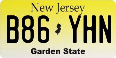 NJ license plate B86YHN